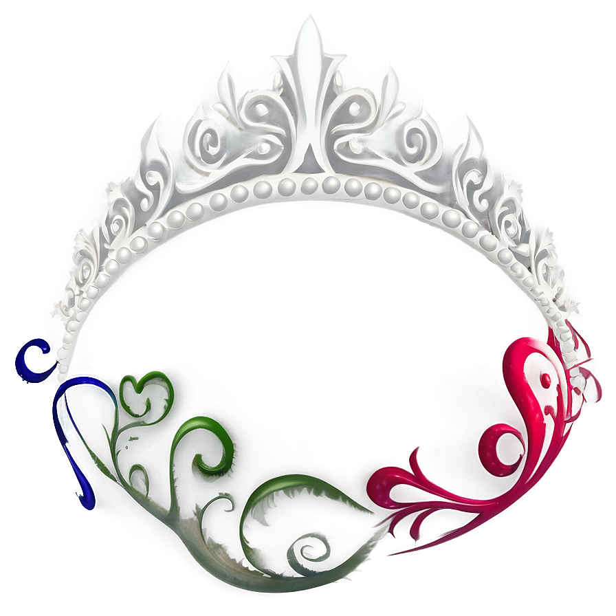 White Crown With Scrolls Png Bgt