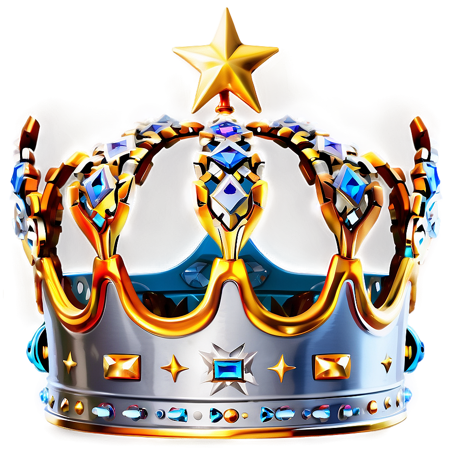 White Crown With Stars Png 61