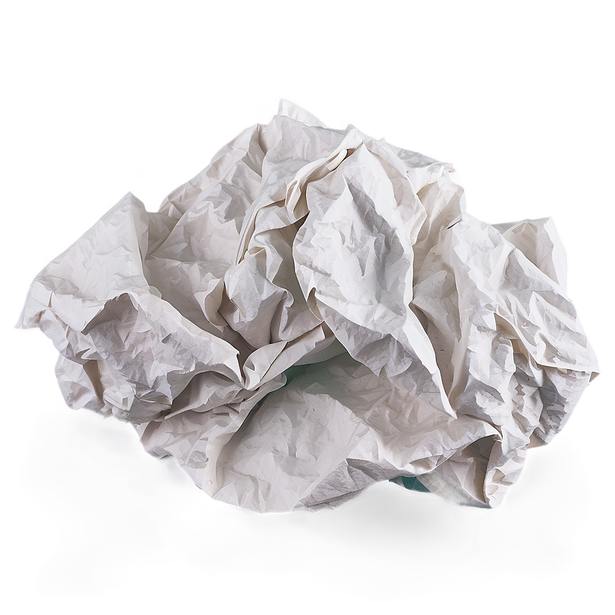 White Crumpled Paper PNG bph52 PNG with transparent background