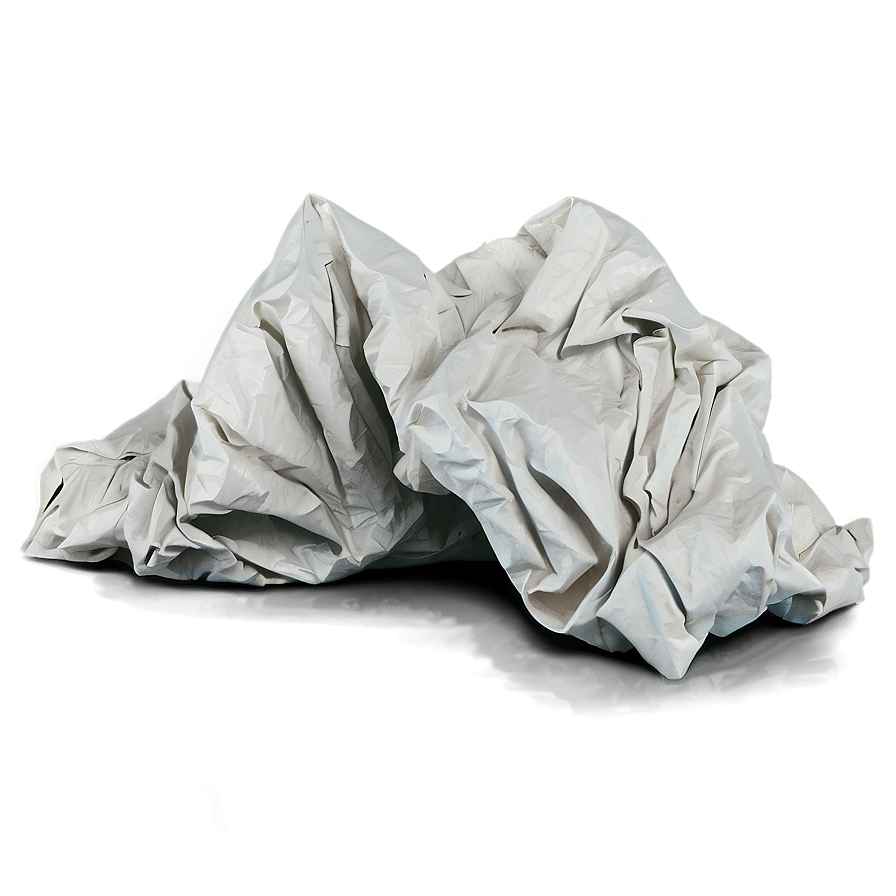 White Crumpled Paper PNG btn PNG with transparent background