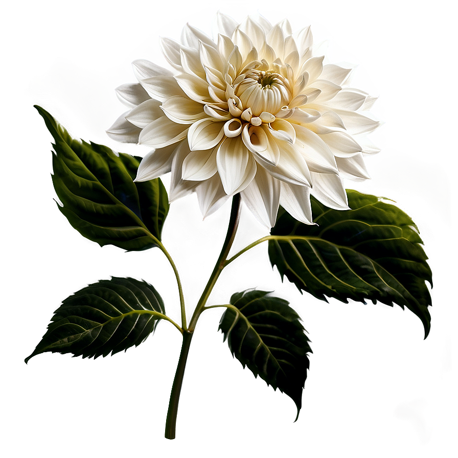 White Dahlia Elegance Png Cpv