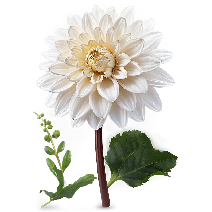 White Dahlia Elegance Png Hwx