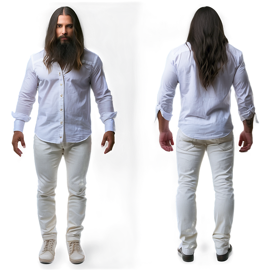 White Denim Shirt Png 85