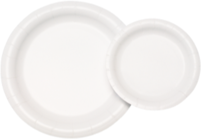 White Disposable Paper Plates