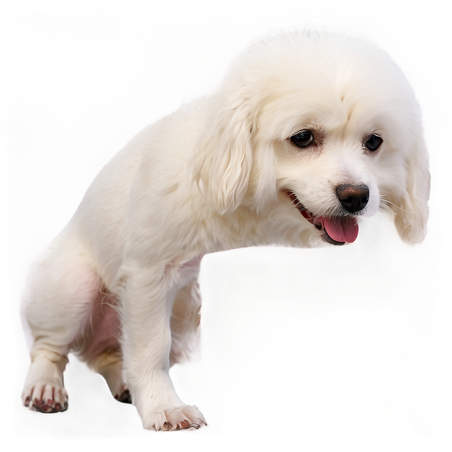 White Dog In Sunset Png 99