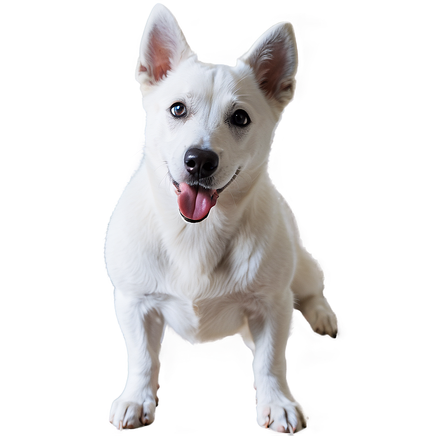 White Dog Licking Png Rfr74