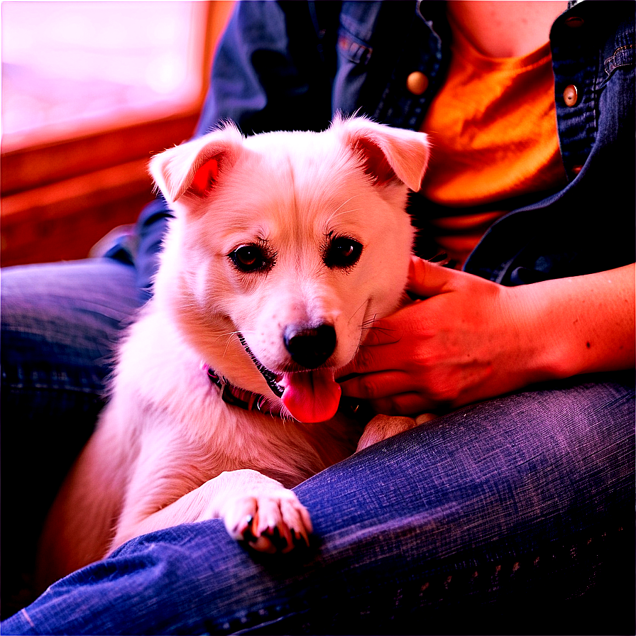 White Dog On Lap Png 13