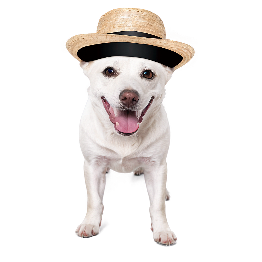 White Dog With Hat Png Mhl