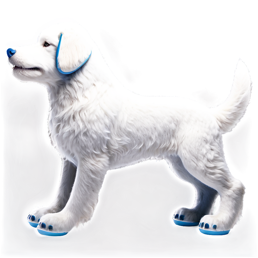 White Dog With Toy Png 46