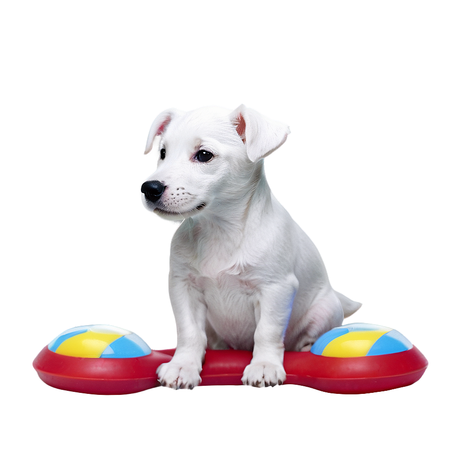 White Dog With Toy Png Jpi91