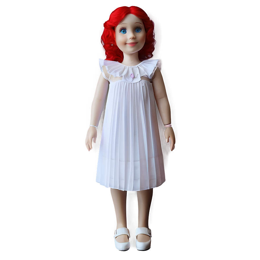 White Dress With Ruffles Png 81