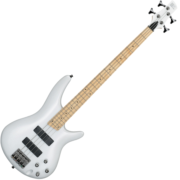 White Electric Bass Guitar