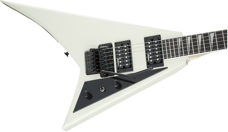 White Electric Guitar Flying V Design