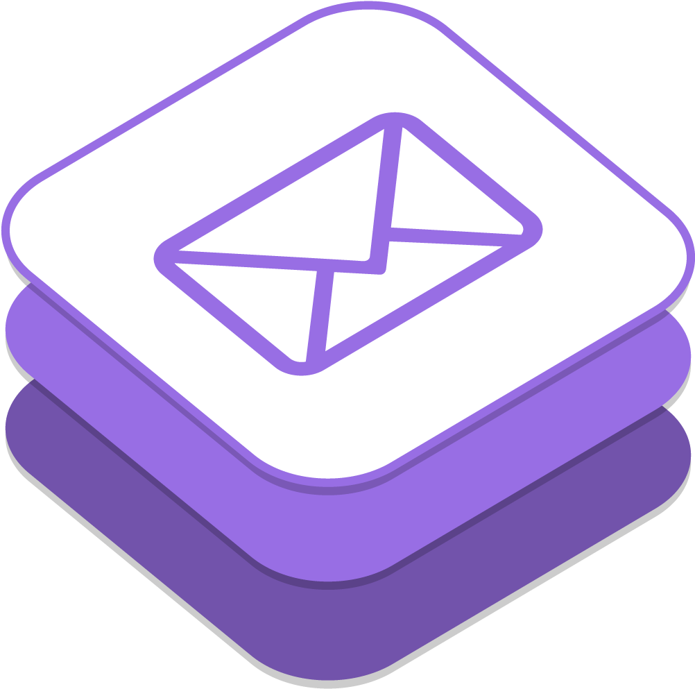 White Email Icon Stylized