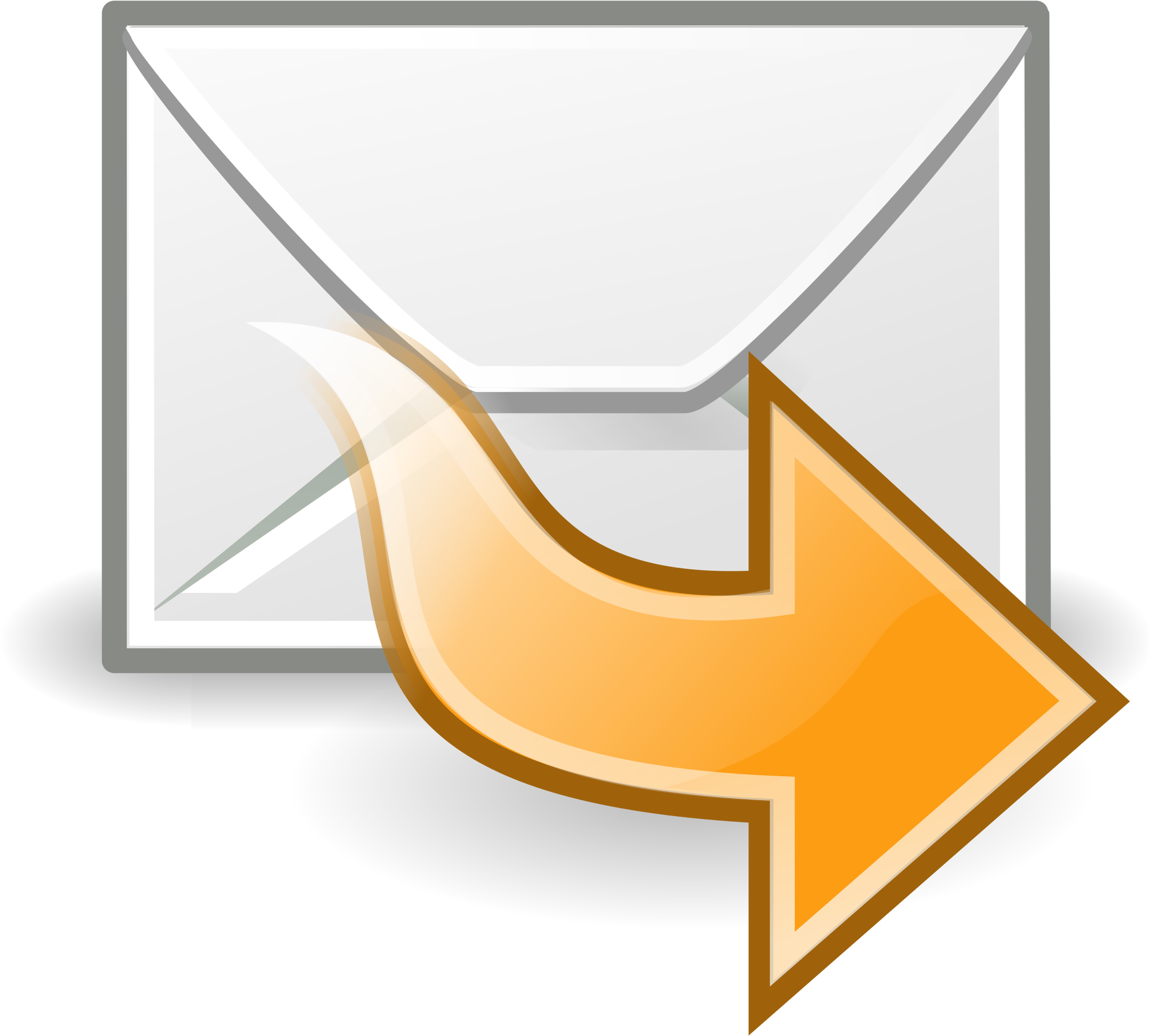 White Email Iconwith Arrow