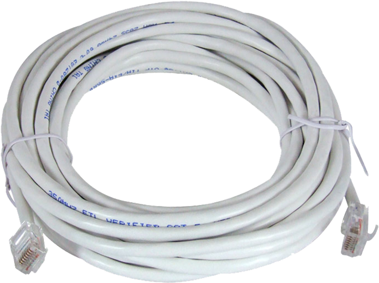 White Ethernet Cable R J45 Connectors