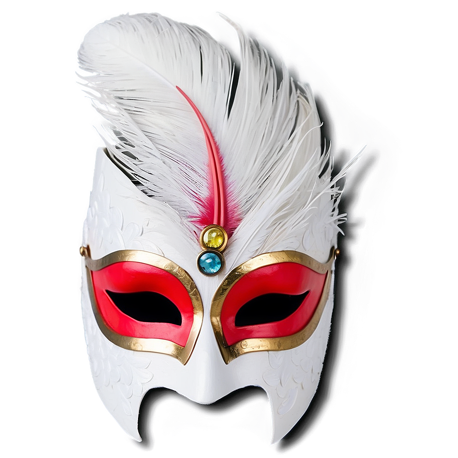 White Feather Mask Png 20