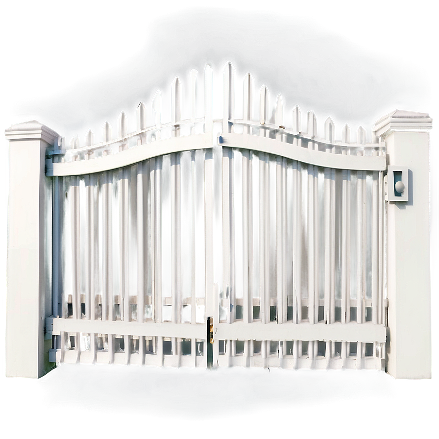 White Fence Gate Design Png 06272024