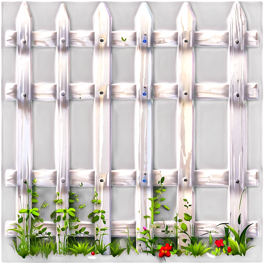 White Fence Shadow Effect Png 06272024