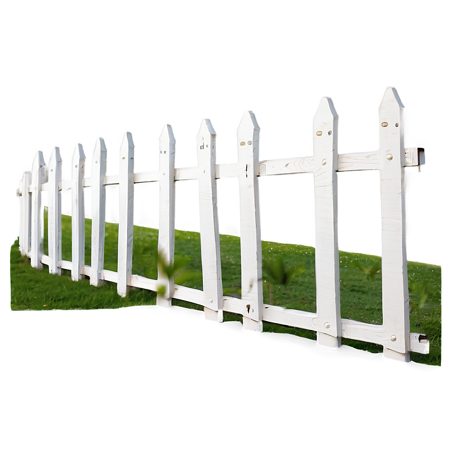 White Fence With Blue Sky Background Png 06272024