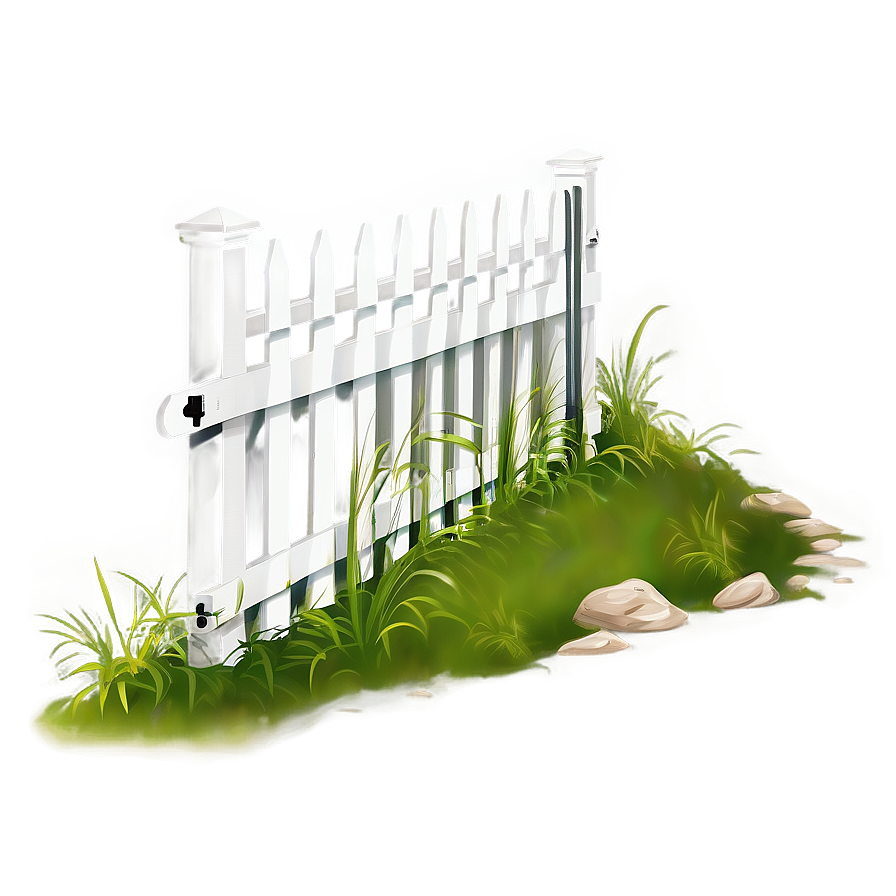 White Fence With Pathway Png Rns9