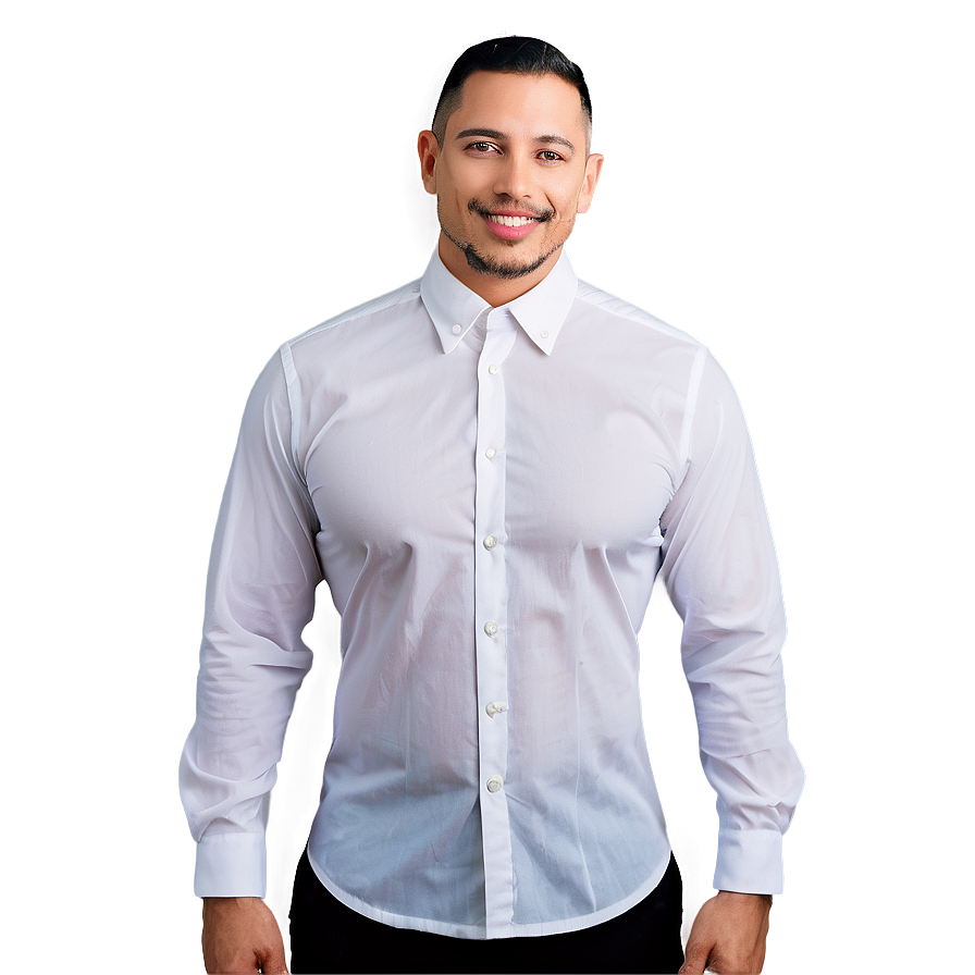 White Fitted Shirt Png 05252024