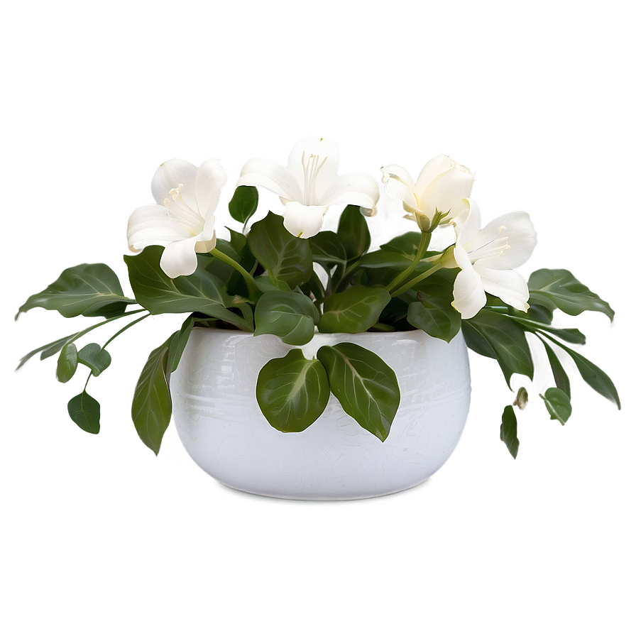 White Floral Arrangement Png Cdn