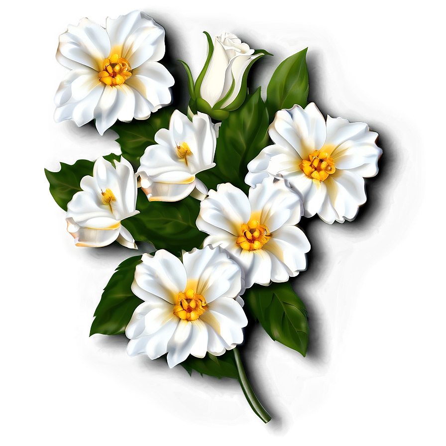 White Flower Bouquet Png 60