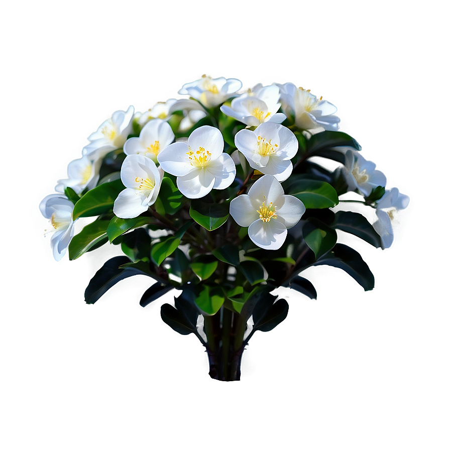 White Flower Bush Png 06122024