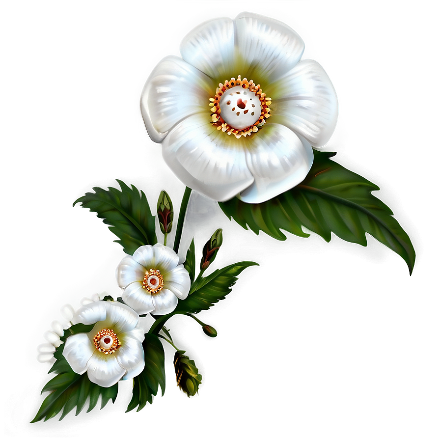 White Flower Detail Png Tqe