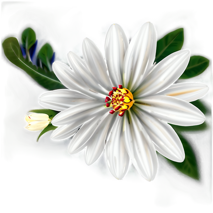 White Flower Illustration Png 65