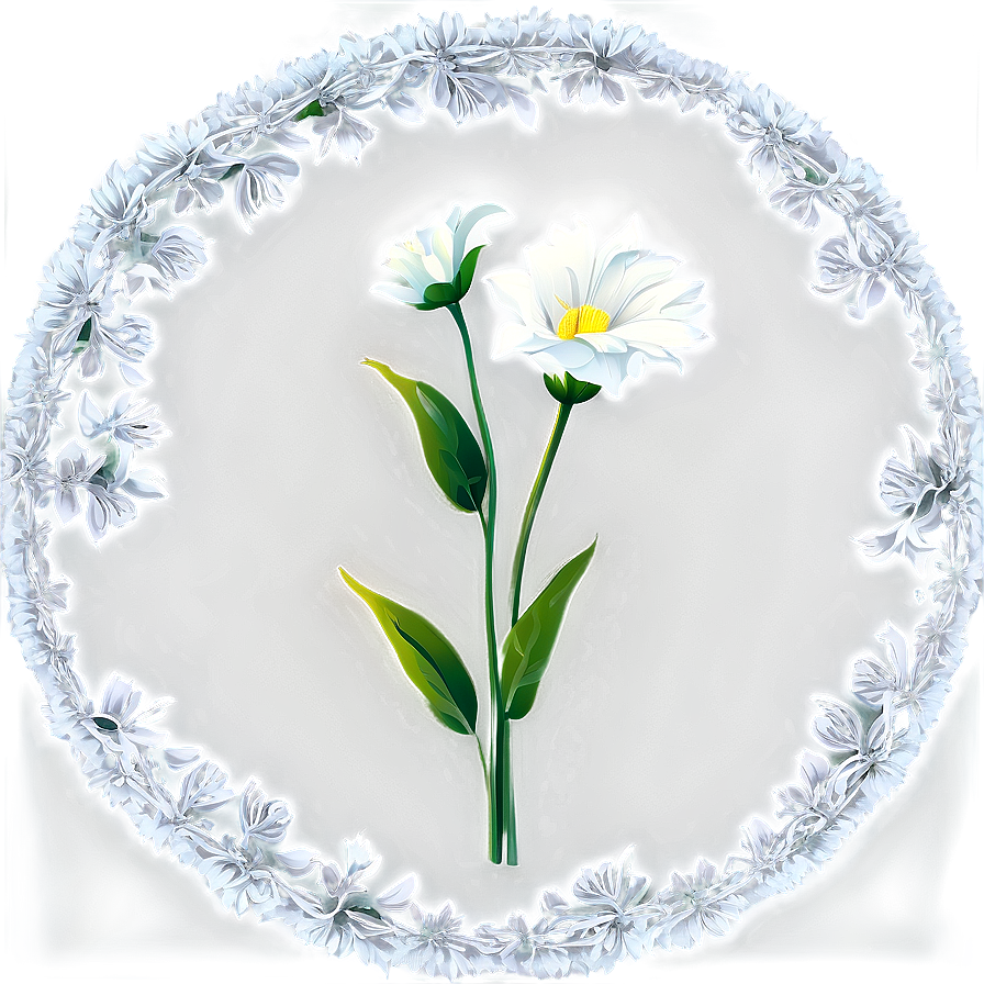 White Flower Outline Png Njj