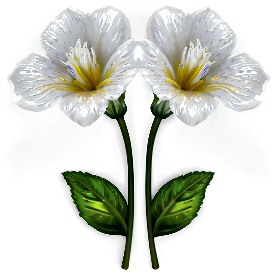 White Flowers Clipart Png 05242024