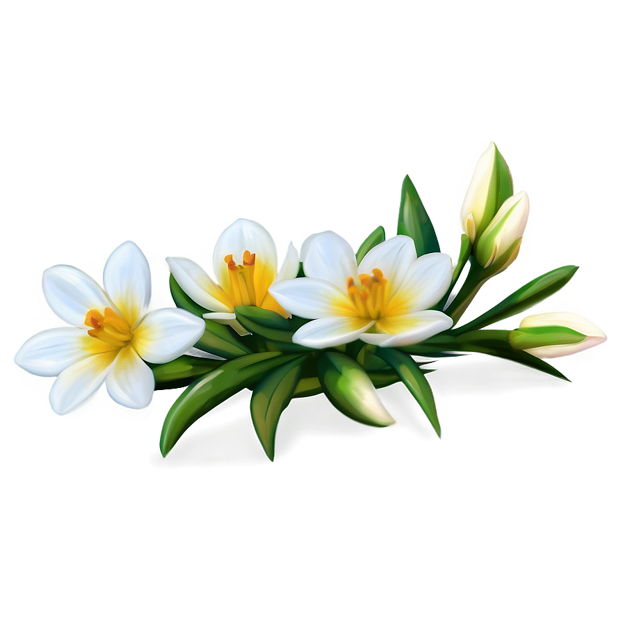 White Flowers In Soft Focus Png 05242024