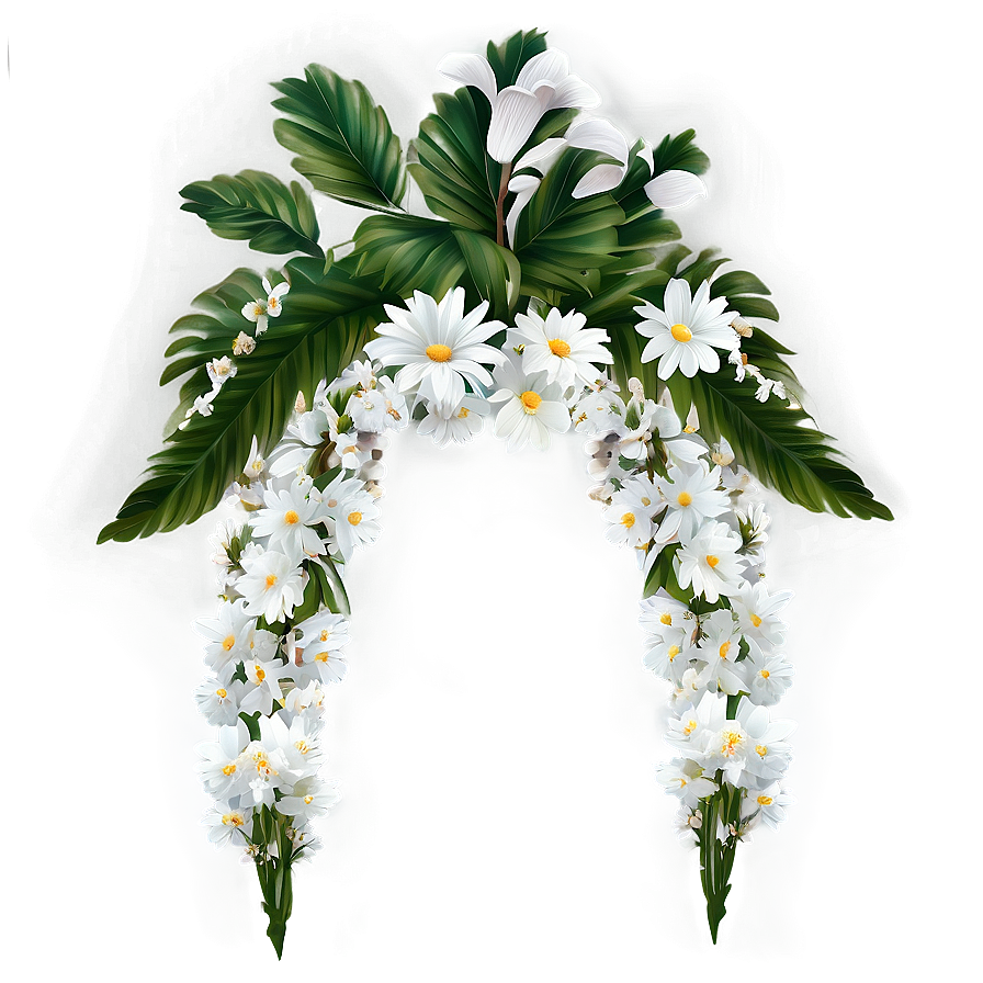 White Flowers Wedding Decor Png 83