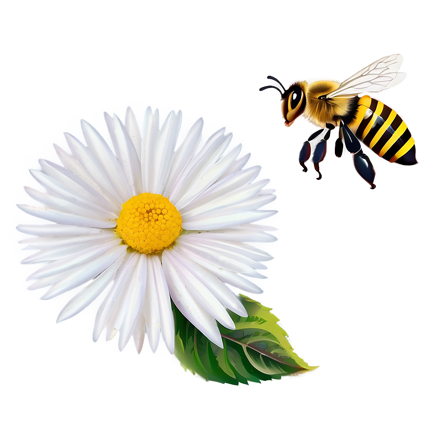 White Flowers With Bees Png 05242024