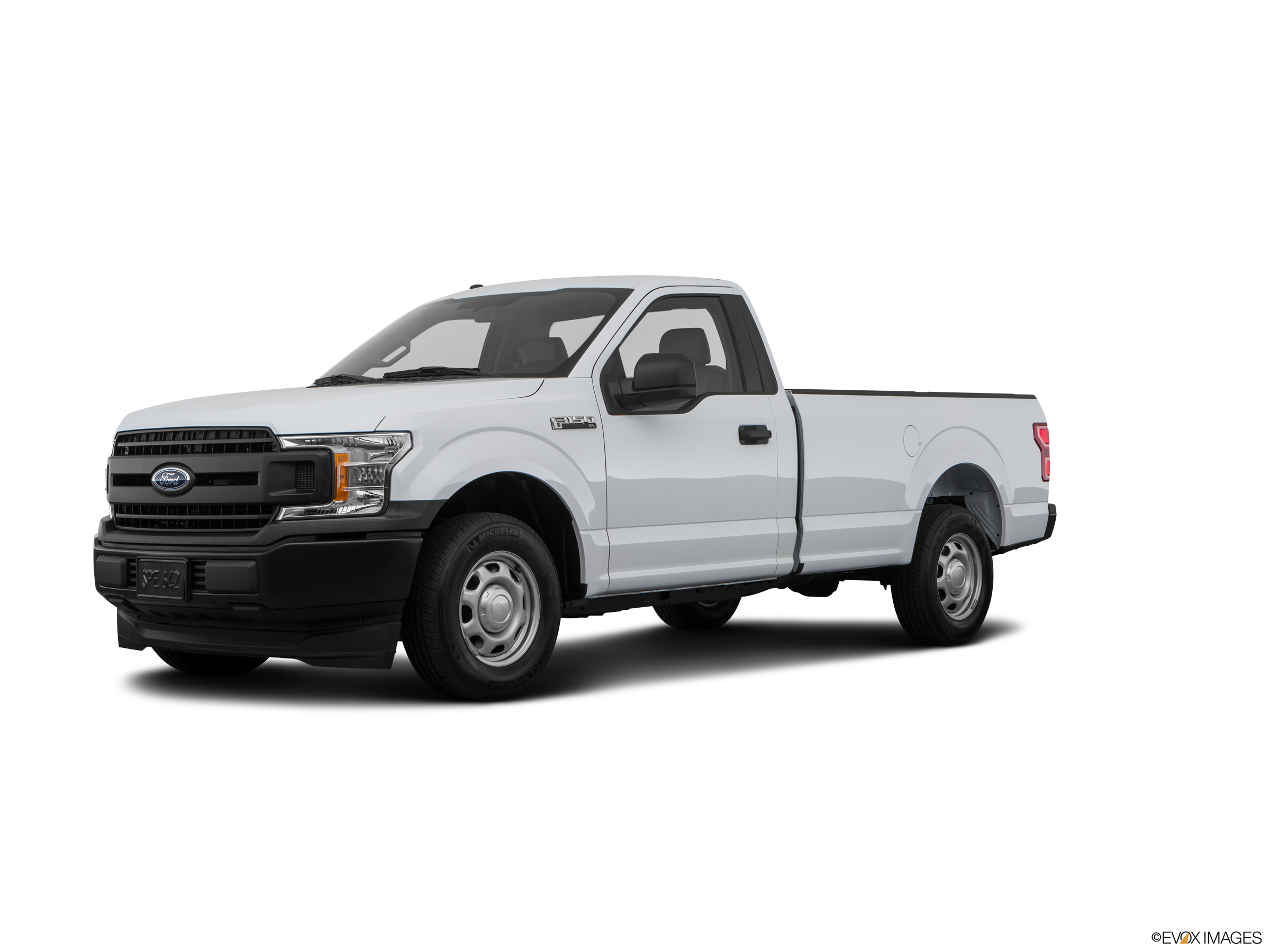 White Ford F150 Pickup Truck Side View