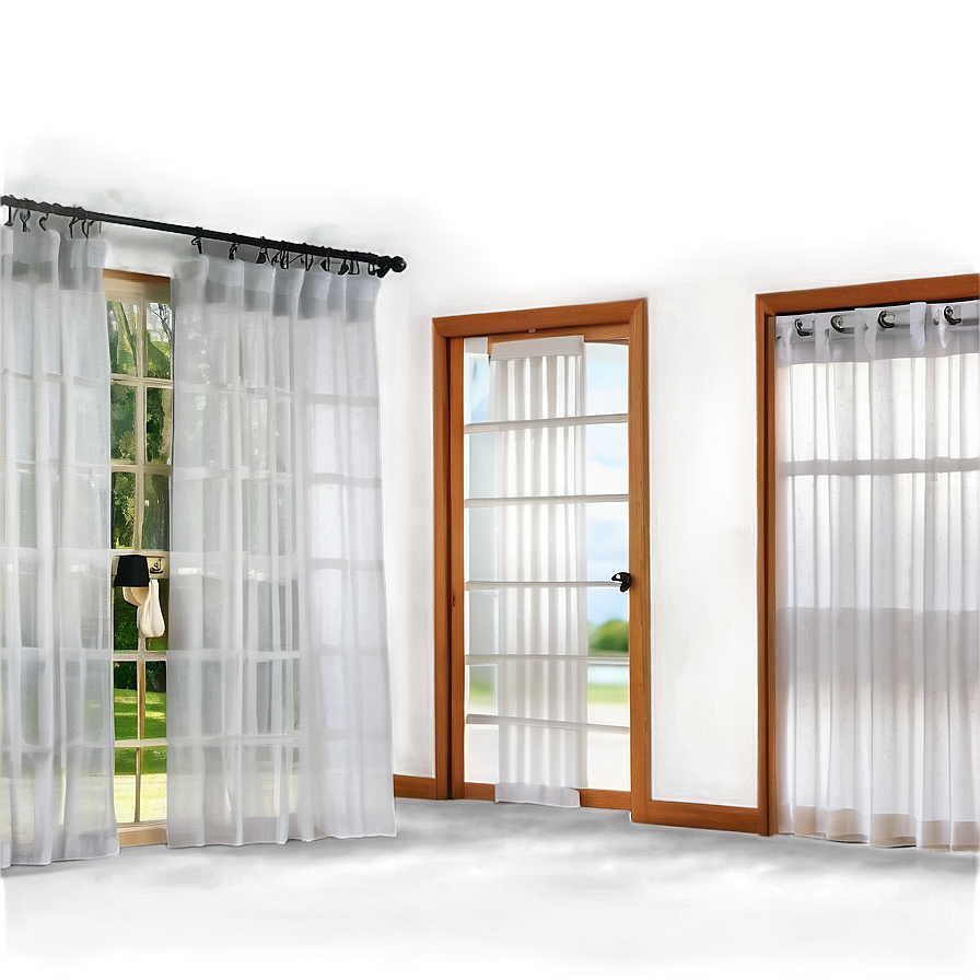 White French Door Curtains Png Ywc