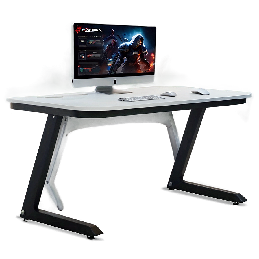 White Gaming Desk Png Flx