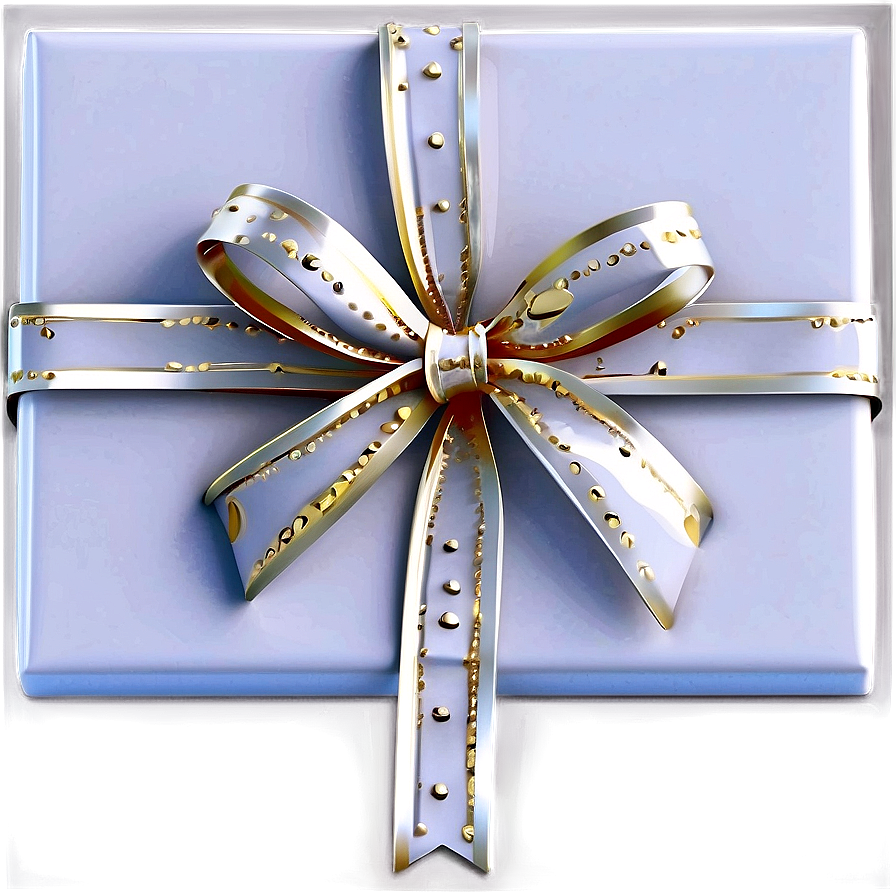 White Gift Box Bow Png Qka