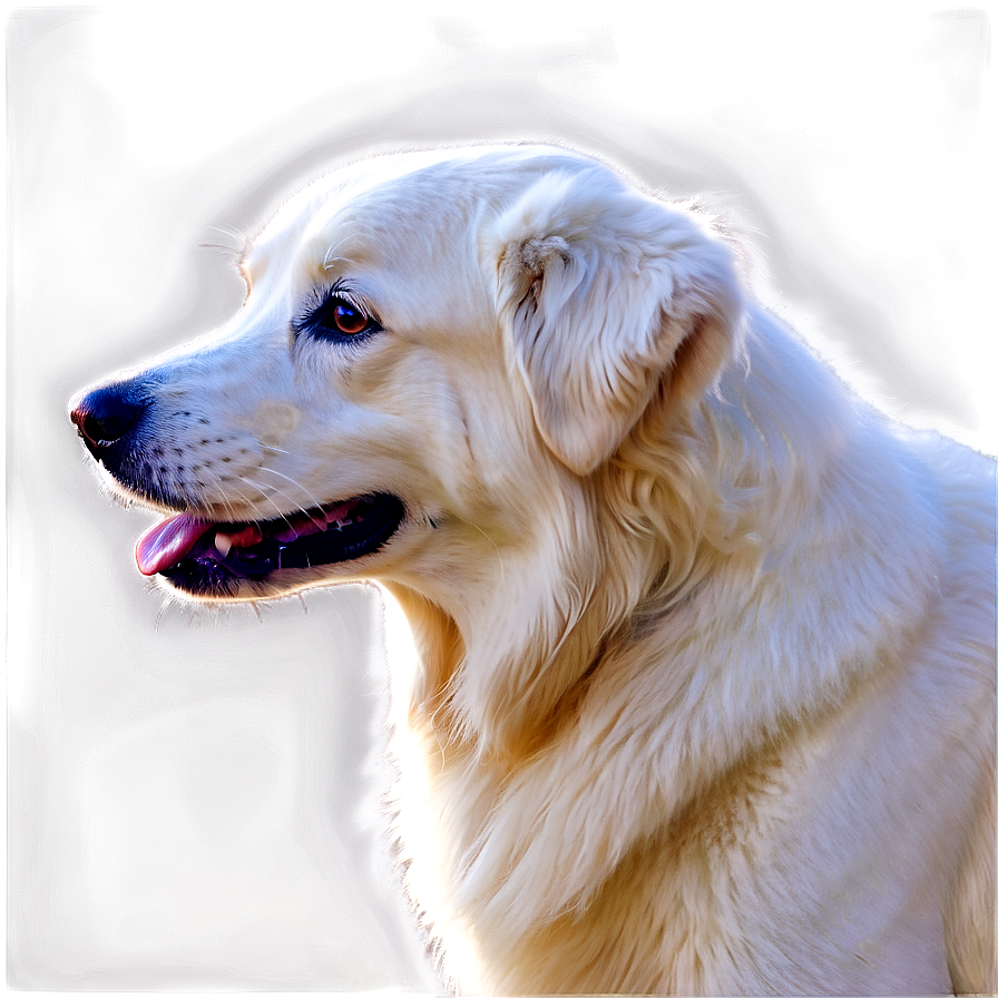 White Great Pyrenees Portrait Png Gnc