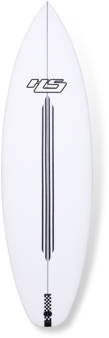 White H S Surfboard Standing