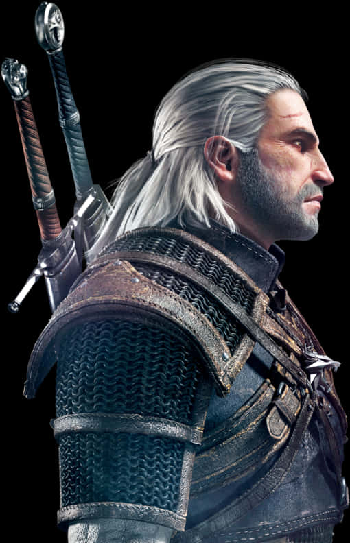 White Haired Warrior Profile View