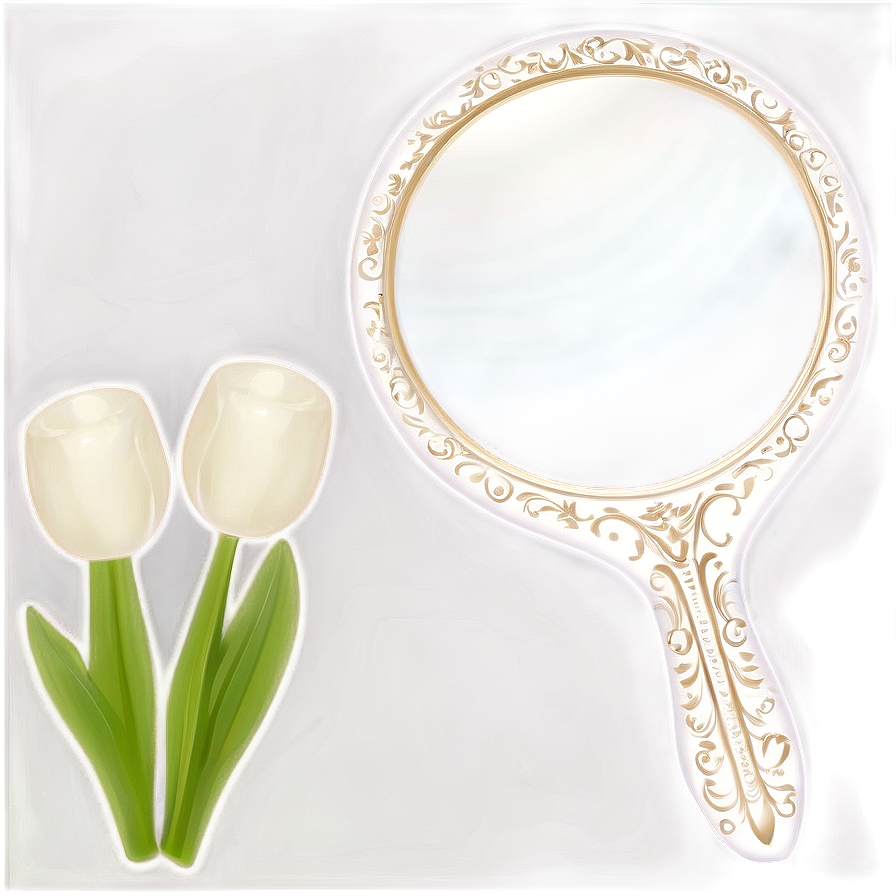 White Hand Mirror Png 06212024