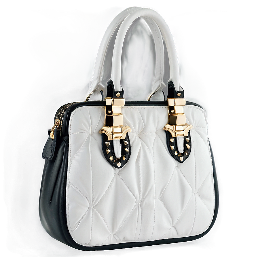 White Handbag Png Iss95