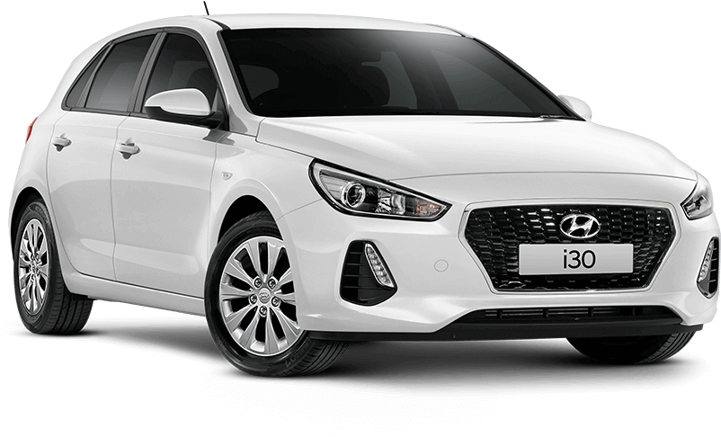 White Hatchback Car Transparent Background