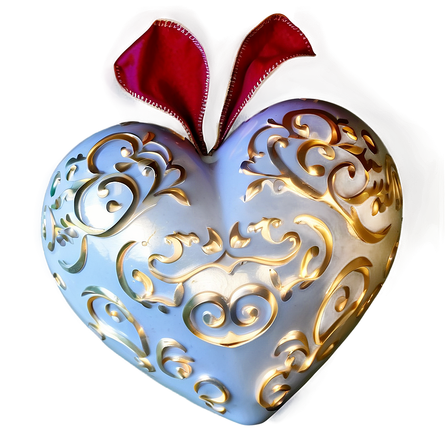 White Heart Decoration Png 05232024