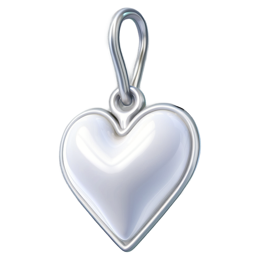 White Heart In 3d Png 05232024