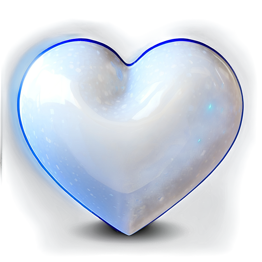 White Heart In 3d Png 76