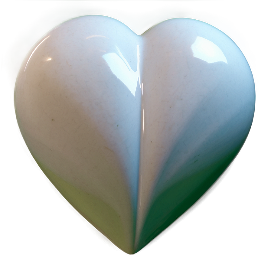 White Heart In 3d Png Abq12